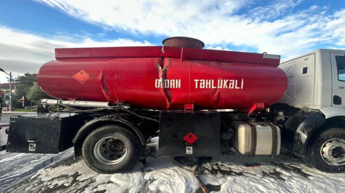 Yanacaqdaşıyan avtomobildə yanğın oldu - VİDEO - FOTO