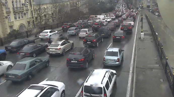 Hazırda Bakıda tıxac olan yollar - SİYAHI 