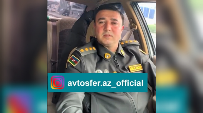 Rütbəsinə güvənən hərbçi sükan arxasında qaydaları pozdu - VİDEO