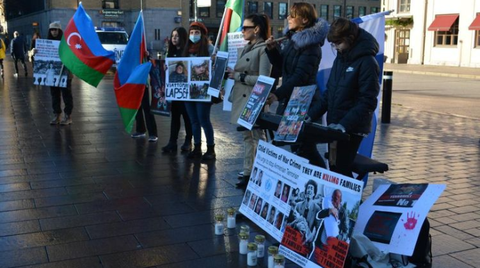 Helsinkidə erməni terroruna etiraz edilib