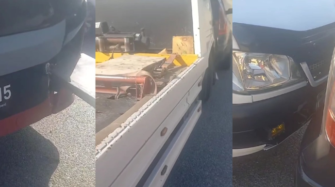 Bakıda zəncirvari qəza: Sərnişin avtobusu evakuatora çırpıldı - VİDEO - YENİLƏNİB