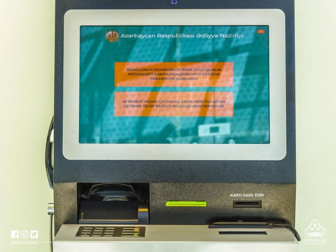 Hava limanında Elektron Ədliyyə Köşkləri yerləşdirilib - FOTO