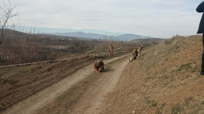 Füzulidən Şuşaya çəkilən yolun 6-7 km-lik hissəsi minalardan təmizlənib