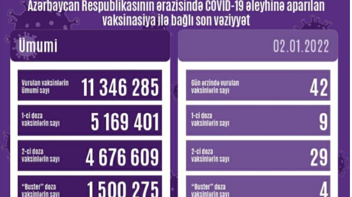 Peyvənd olunanların sayı açıqlanıb - FOTO