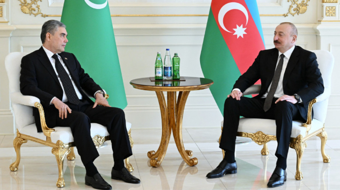 Prezident İlham Əliyevin Qurbanqulu Berdiməhəmmədov ilə görüşü olub - FOTO