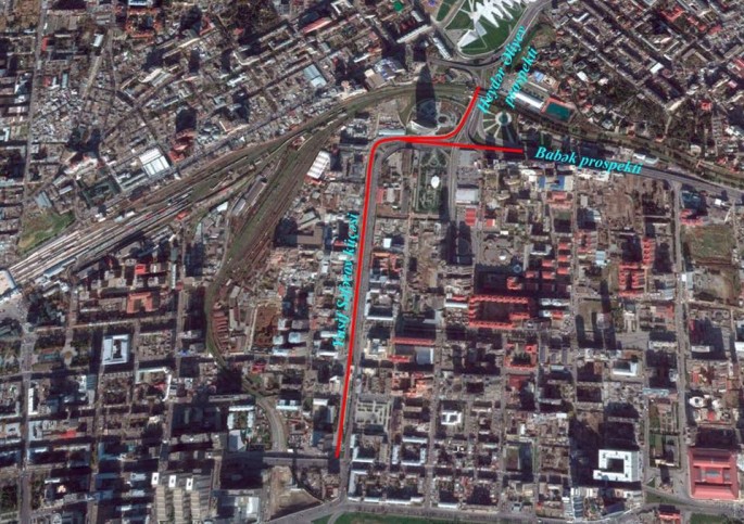 İndi də yolun o biri tərəfi bağlanır - XƏRİTƏ