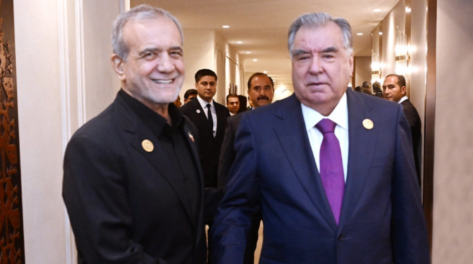 Xankəndidə Pezeşkianla Emoməli Rəhmon arasında görüş baş tutdu   - FOTO