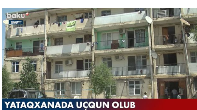 Sumqayıtda yataqxanada uçqun baş verib – VİDEO 