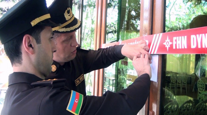 FHN yanğın təhlükəli restoranın fəaliyyətini dayandırıb - FOTO - VİDEO 