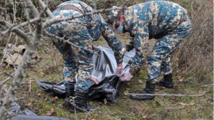 Daha 1 erməni hərbçinin meyitinin qalıqları təhvil verildi