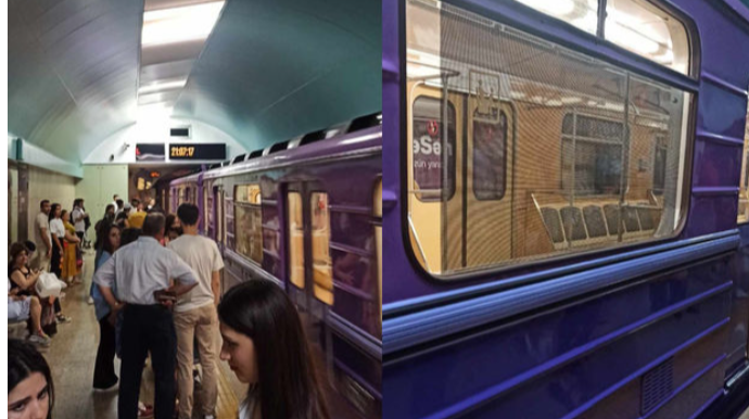 Bakı metrosunda sərnişinlər qatardan düşürüldü  - YENİLƏNİB