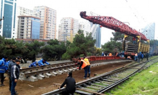 Bakı-Pirşağı-Sumqayıt dairəvi dəmir yolunda təmirə başlanılıb - FOTO