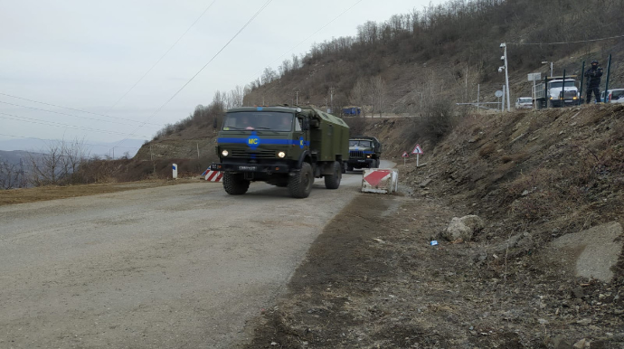 Laçın-Xankəndi yolundan RSK-nın maşınları keçib - FOTO 
