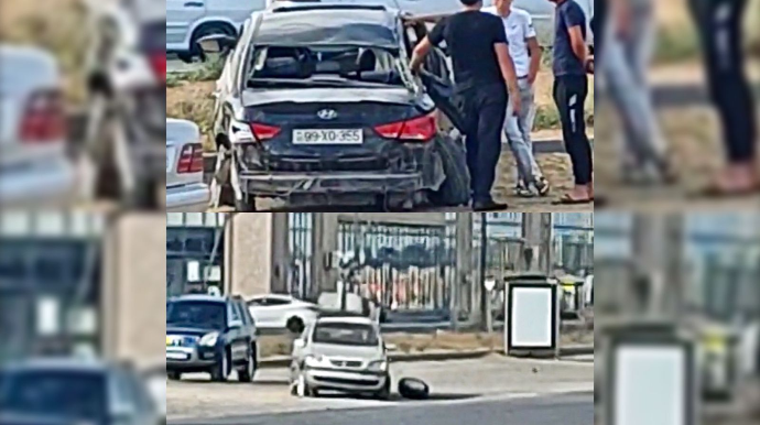 Lökbatanda zəncirvari qəza: Üç avtomobil sıradan çıxdı, bir nəfər öldü   - VİDEO