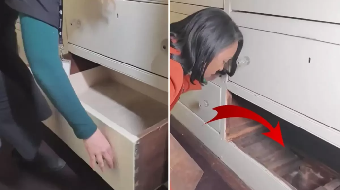 Evdəki şkafın altında gizli keçid tapıldı; metro relslərinə çıxışı var - VİDEO 