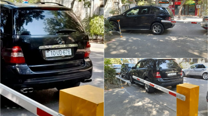 Maşını günlərdir yaşayış kompleksinin girişində saxlayır - Sakinlər ŞiKAYƏTÇİDİR    - FOTO