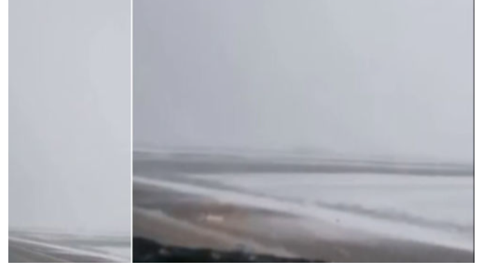 Водитель автомобиля, у которого лопнула шина, чудом остался в живых  - ВИДЕО