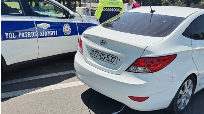 Oğuzda havanı çirkləndirən avtomobillərin sürücüləri cəzalandırıldı - FOTO