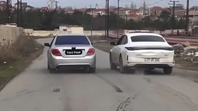 Məhəlləarası yolda yarışa çıxdılar, yol polisi araşdırmaya başladı - VİDEO