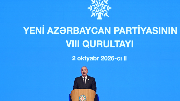 Prezident YAP-ın VIII Qurultayında - FOTO