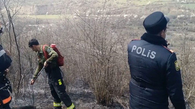 Ehtiyatsızlıqdan yanğın törədən şəxs saxlanılıb - FOTO