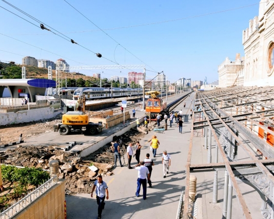 Bakı Sərnişin Stansiyasında əsaslı təmir işləri gedir - FOTO