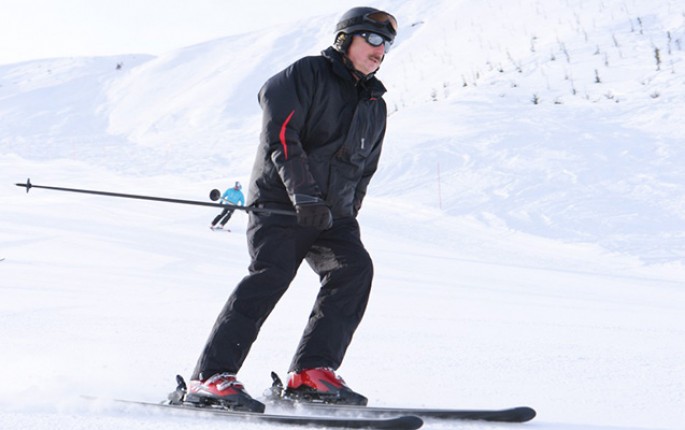 Prezident Şahdağda xizək sürdü - FOTO