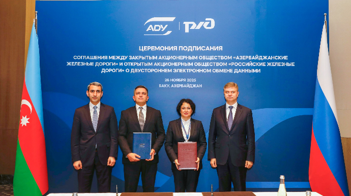 ADY və Rusiya Dəmir Yolları arasında saziş imzalandı - FOTO