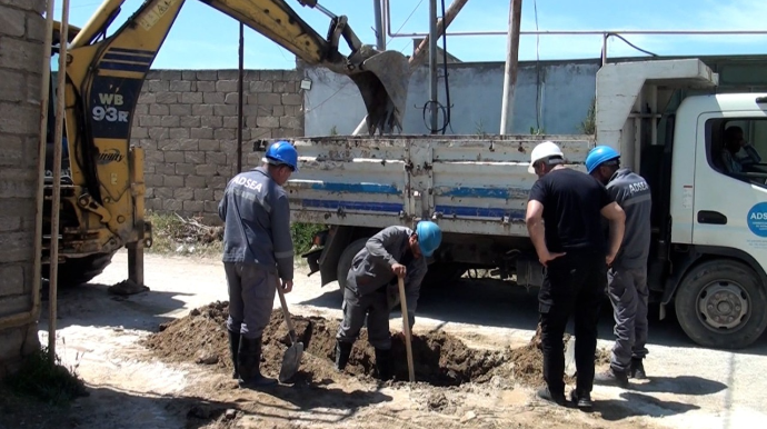 Xəzər rayonunda su təchizatna dair görülən işlər - VİDEO 
