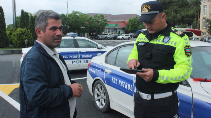 Qaydaları pozan piyada və sürücülər barəsində tədbir görülüb - FOTO