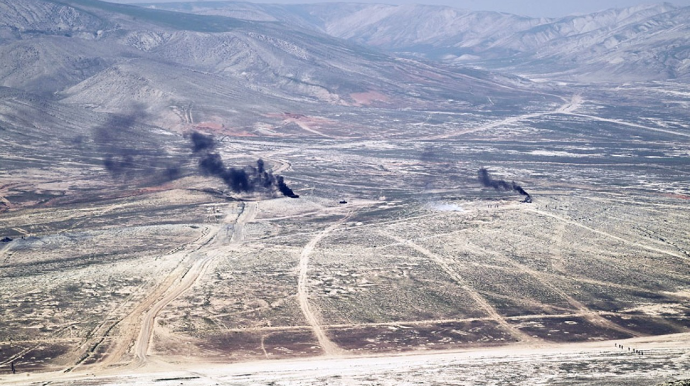 Dəniz piyadalarının döyüş atışlı taktiki təlimindən GÖRÜNTÜLƏR 