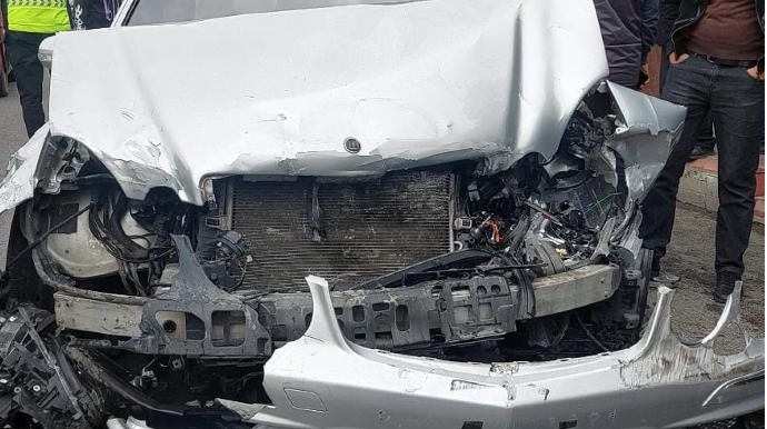 Şəmkirdə 3 avtomobil toqquşdu - FOTOLAR 