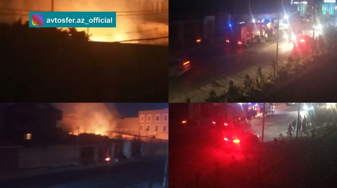 Bakıda güclü yanğın var - FOTO - VİDEO