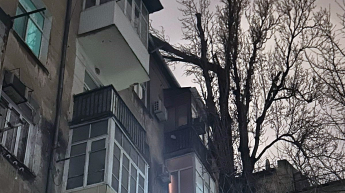 Bakıda ağac binanın üstünə aşdı  - VİDEO