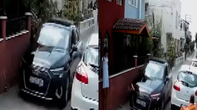 Türkiyədə uşaqların oynadıqları dar küçədə şütüyən avtomobil – ANBAAN VİDEO 