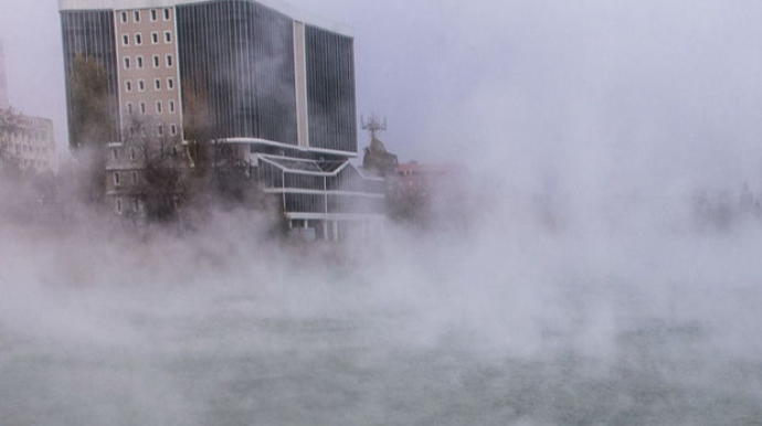 Rusiyada radiasiya dumanının drondan görüntüsü - VİDEO 