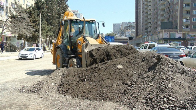 Xətai rayonunda daha bir küçə təmir edilir – FOTO+VİDEO