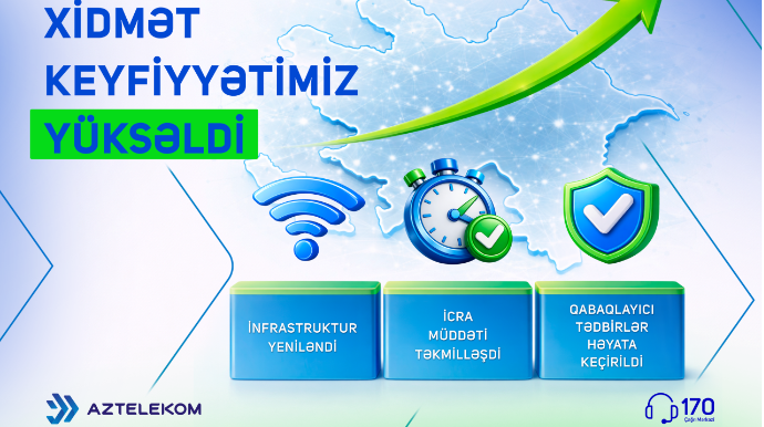 “Aztelekom”un xidmət keyfiyyəti artırıldı 