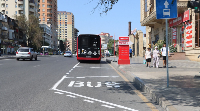 Bakıda xüsusi hərəkət zolağı təşkil edilən küçə və prospektlərin SAYI AÇIQLANIB 