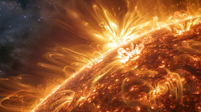 На Солнце произошла серия из трех сильных вспышек 