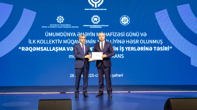 ADY Ümumdünya Əməyin Mühafizəsi Günü münasibətilə təltif edilib - VİDEO 