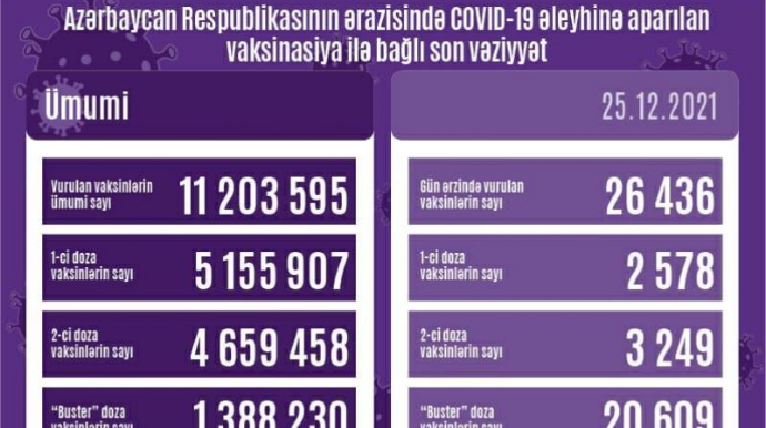 Peyvənd olunanların sayı açıqlanıb - FOTO