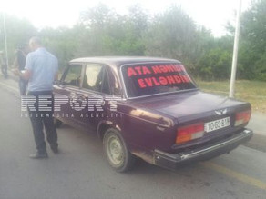 Maşına «Ata məni də evləndir» yazdı – yol polisi cərimələdi - FOTO