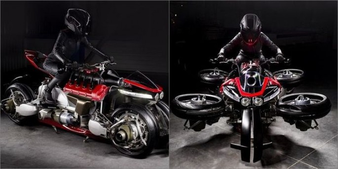 Uçan avtomobildən sonra uçan motosiklet də istehsal edildi - VİDEO  - FOTO