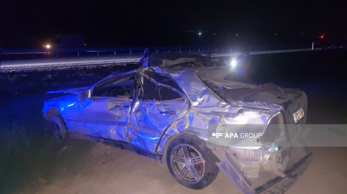 Şəmkirdə "Mercedes" aşdı: ana və oğlu öldü   - YENİLƏNİB - FOTO