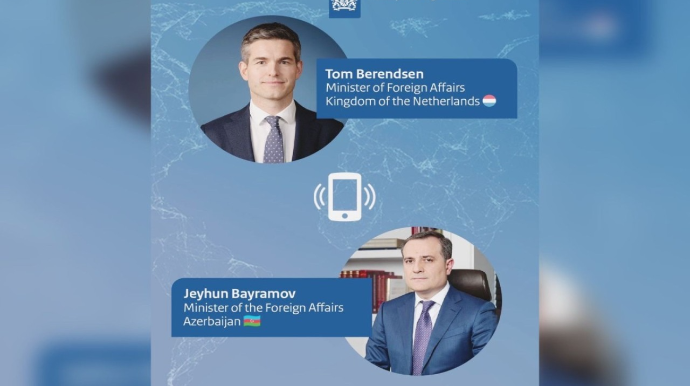 Ceyhun Bayramov niderlandlı həmkarı ilə müzakirə apardı 