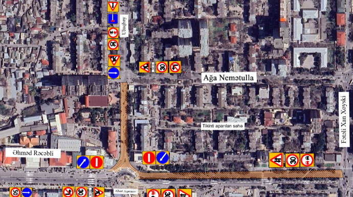 Bakının Uluqbəy küçəsində nəqliyyat vasitələrinin hərəkəti məhdudlaşdırılacaq