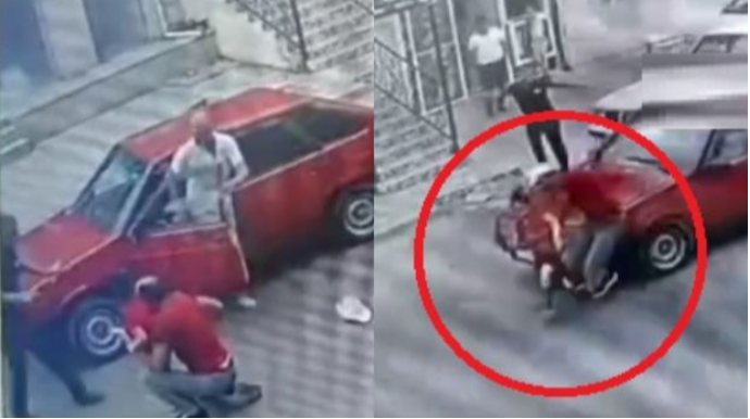 Tərtərdə piyada son anda azyaşlının həyatını xilas etdi - ANBAAN VİDEO 