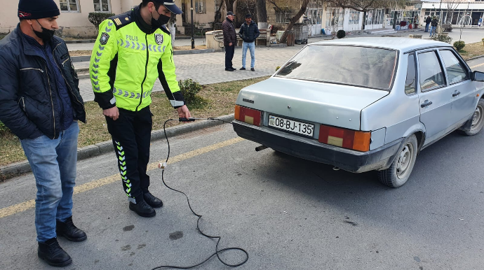 Balakəndə yol polisinin keçirdiyi reyddə 12 sürücü cərimələndi - FOTO