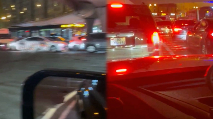 Gecə saatlarında yollarda hərəkət iflic olub - Bakıda nə baş verir? - VİDEO 